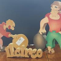 Figure decorative in legno a tema "Il circo"