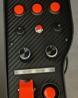 Button Box Sim Racing con LED Flag SimHub + Staffa