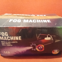Fog machine 600W con 8 luci led e palla disco