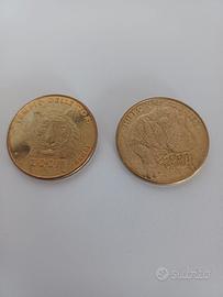 Coppia monete souvenir Zoom Tigre e Hippo.