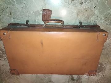 valigia originale anni40 cuoio rigido artigianale