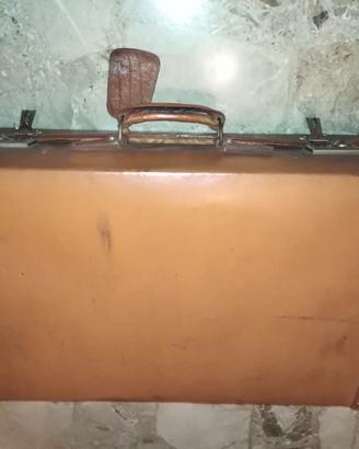 valigia originale anni40 cuoio rigido artigianale