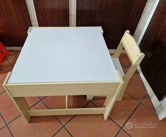 Tavolo contenitore con sedia per bambini