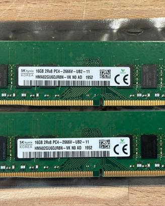 RAM 32GB (2x16GB) DDR4 SK Hynix 2666MHz