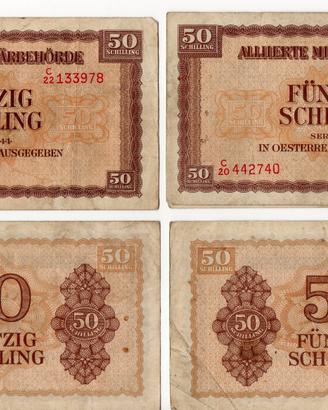 Banconote 50 Scellini Austria 1944