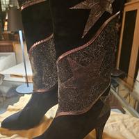 Stivali donna pelle scamosciata da sera  eleganti