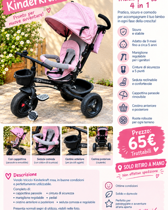 Triciclo kinderkraft