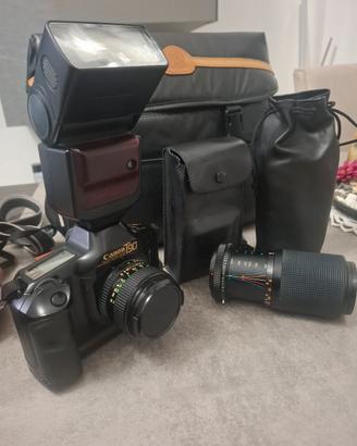 Canon T90 + flash + obiettivi
