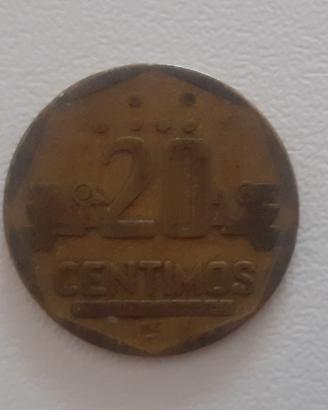 Moneta 20 centesimi Peru' del 1994
