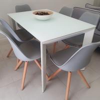 Tavolo in vetro allungabile + 6 sedie