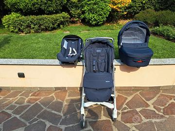 passeggino,ovetto e navicella.trio inglesina