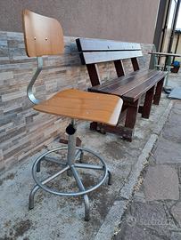 sgabello sedia vintage