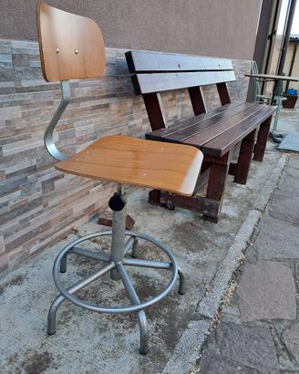 sgabello sedia vintage