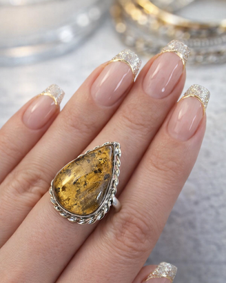 Anello artigianale in Occhio di Tigre