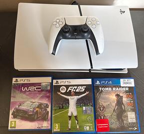 Play Station 5 Slim 1T , CD + 3 Giochi