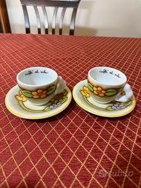 Set 2 tazzine da caffè Thun con piattini