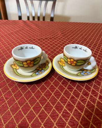 Set 2 tazzine da caffè Thun con piattini