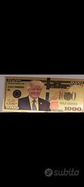 banconota Trump placcata in oro