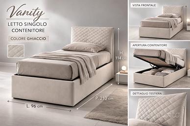 Letto cassettone singolo vanity