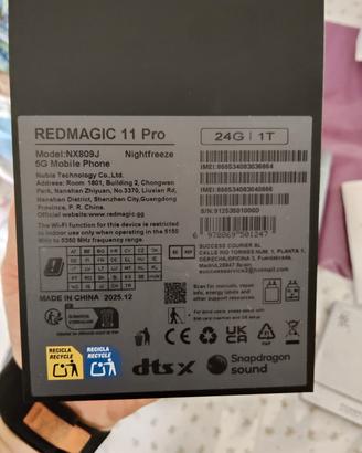 Redmagic 11 pro 1 tera 