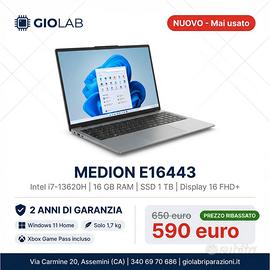 Laptop Medion i7 13ªGen NUOVO - GARANZIA 2 ANNI -