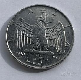 Moneta da 1 lira 1940