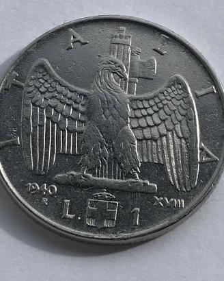 Moneta da 1 lira 1940