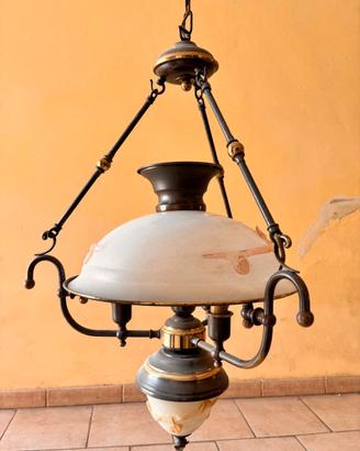 Lampadario a sospensione stile petrolio vintage