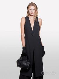 Sisley gilet lungo smanicato gessato NUOVO 