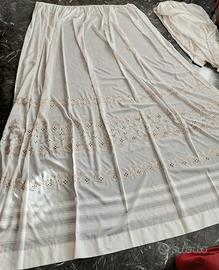 coppia tende salotto bianche lunghe 280