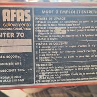 Pontte sollevatore macchine Afas panter 70