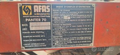 Pontte sollevatore macchine Afas panter 70