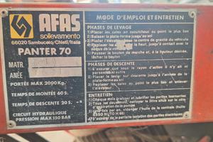 Pontte sollevatore macchine Afas panter 70