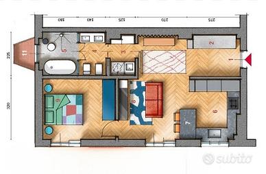 Trilocale ristrutturato in zona San Vitale