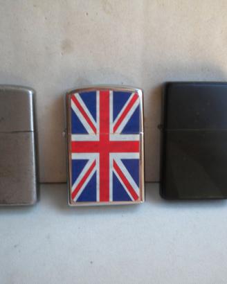 Accendini vintage a benzina 3 pezzi da collezione