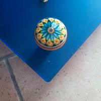 Tappo in sughero e ceramica maiolica Deruta