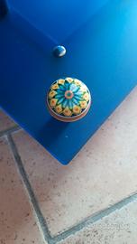 Tappo in sughero e ceramica maiolica Deruta