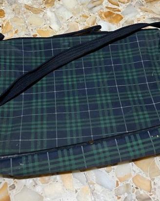 Borsa fantasia giappone/scozzese verde blu quadri