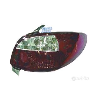 FANALI PER PEUGEOT 206 98-09 ROSSO AFFUMICATO