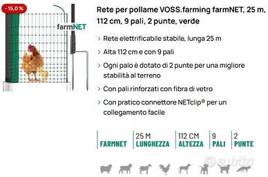 Rete elettrica per galline-pollame