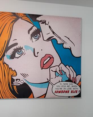 Quadro Pop Art 120 x 120 Roy Lichetestein