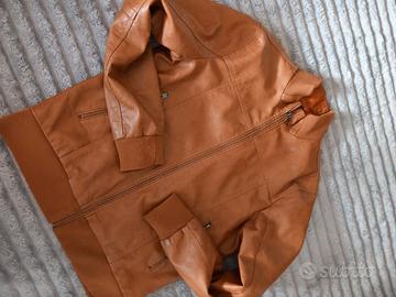 Giacca BOMBER Similpelle color cuoio taglia M