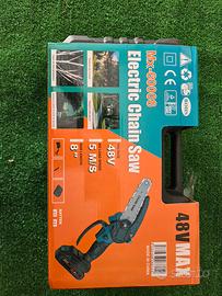 Motosega 8" 2 Batterie 48V Lubrificato Olio + Vali