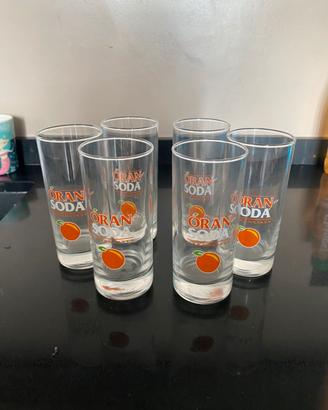 Bicchieri oran soda vintage