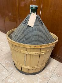 Damigiana vetro in vimini