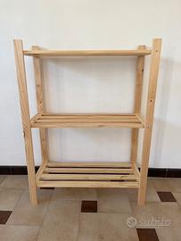 Mobiletto in legno 3 ripiani
