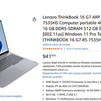 Lenovo ThinkBook 16 G7 16 GB DDR5 512 GB Win Pro