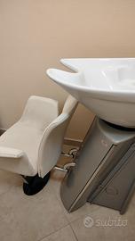 Poltrona con lavatesta parrucchieri