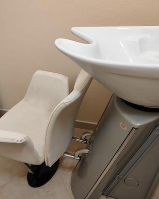Poltrona con lavatesta parrucchieri