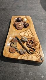 Svuotatasche e Porta Cioccolatini  Legno di Ulivo